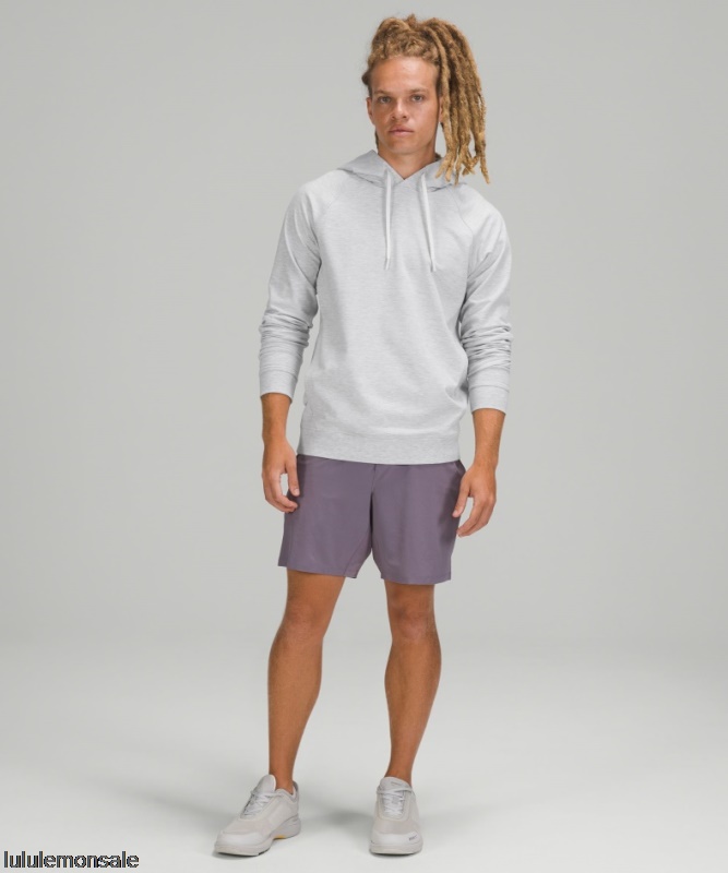 Lululemon Verkauf DELULU631 | Lululemon Deutschland Hellgrauer City-Sweat-Pullover-Hoodie Aus French Terry
